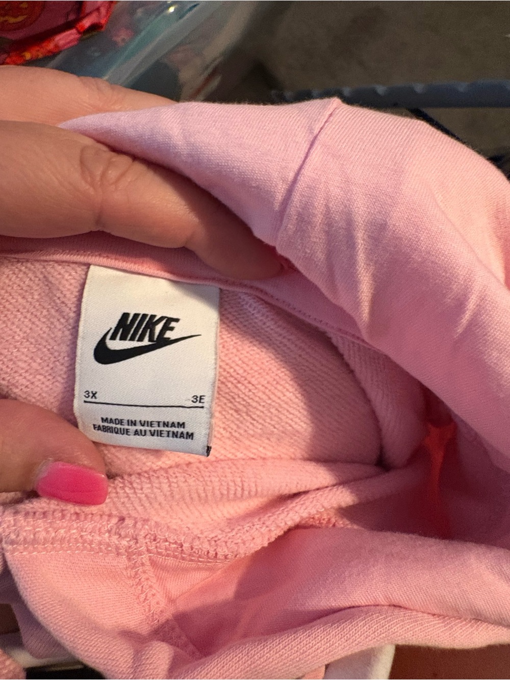 Nike Pink Pullover Hoodie with White Swoosh - Picture 3 of 3